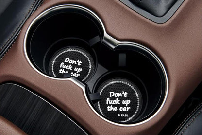 4Pcs Bling Cup Holder Coasters Auto Cup Holder Inserts Anti-Slip for Women Girls -Black