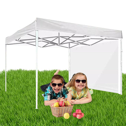Instant Canopy Tent Sidewalls Portable Canopy with Side Panels for Camping White