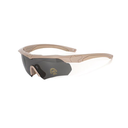Tactical Glasses Outdoor Sports Goggles with 2 Replacement Lenses Khaki