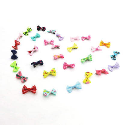 60PCS Pet Bowknot Hair Bows with Clips for Pet Grooming and Decoration