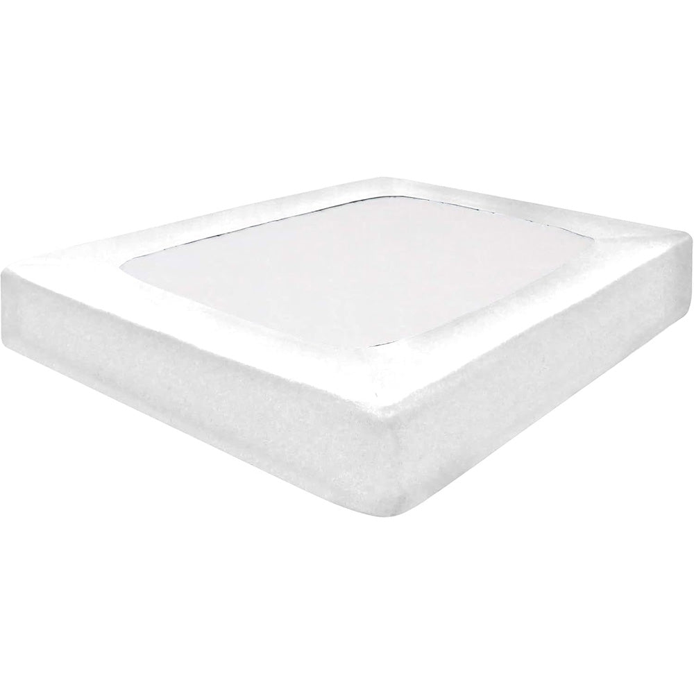 2Pcs Elastic Box Spring Mattress Foundation Cover -White