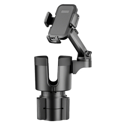 2 in 1 Car Cup Holder Phone Mount Long Arm 360 Degree Rotation