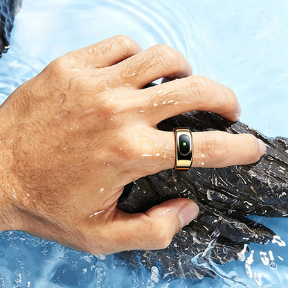 Smart Ring Health Tracker Ring with Touch Control - Gold
