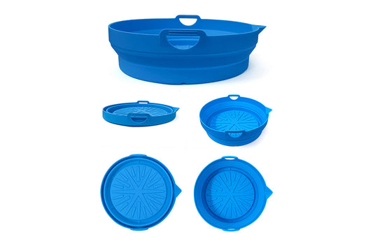 Silicone Air Fryer Liners Reusable Pot Oven Liner Baking Tray-Blue