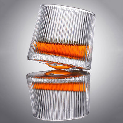 4PCS Rotating Whiskey Glass-Vertical