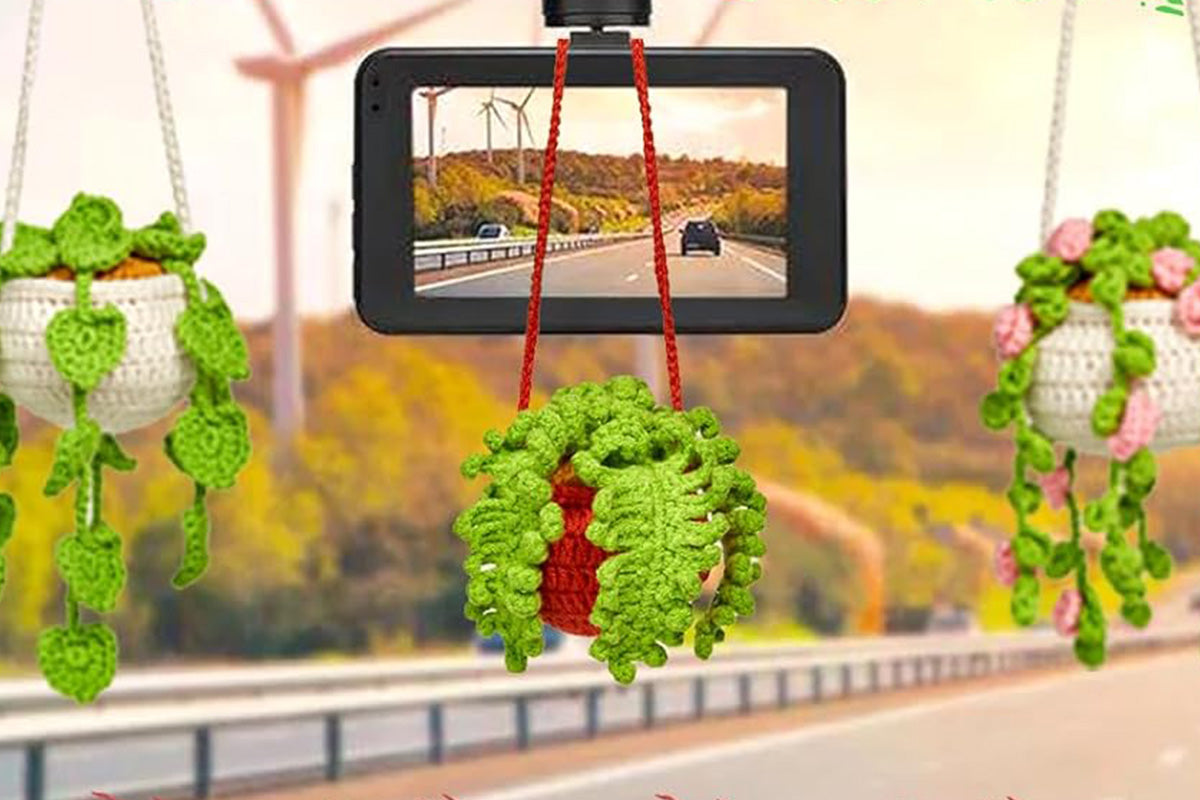 6 Pack Hanging Potted Plants Craft Knitting Knitting Kits With  Hooks Yarn Set