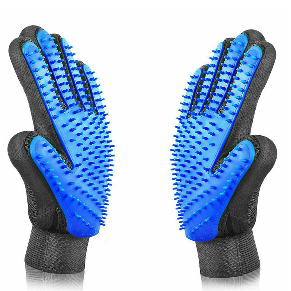 2 Pair Pet Grooming Gloves for Cats and Dogs Hair Removal and Massage