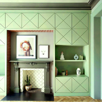 Self-Adhesive Solid Color Wallpaper Wall Sticker Home Decor -Green