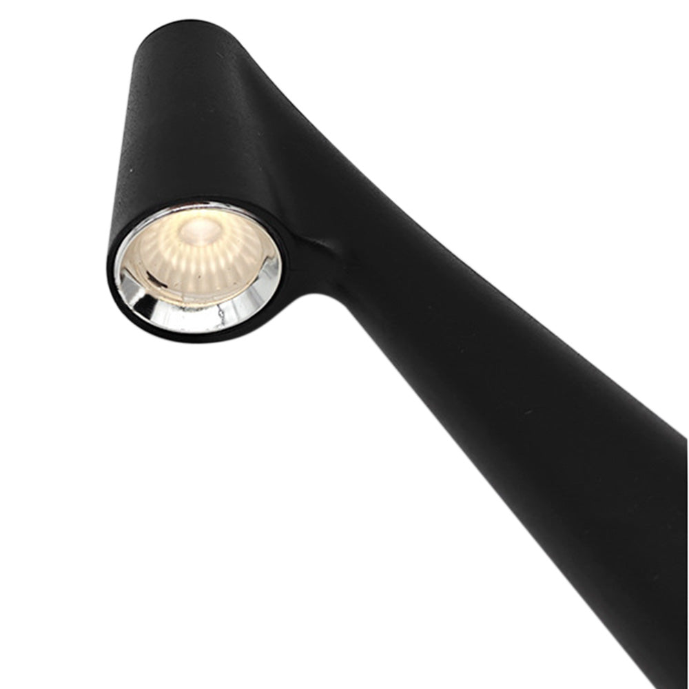 Portable Cordless LED Table Lamp Rechargeable with 3 Adjustable Brightness Levels Modes Black