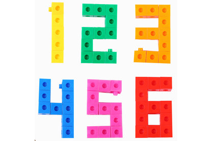 100Pcs Math Cubes Numberblocks for Early Math and Construction Educational Toy