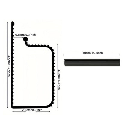 40cm Under Desk Cable Management ¨C Adhesive Mount Cord Organizer for Desk Black