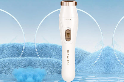 3-in-1 Bikini Electric Trimmer Painless Body Shaver Cordless Facial Hair Remover -White