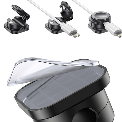 8Pcs Cable Organizer Clips Cord Management Snap Lock for Home Office Black