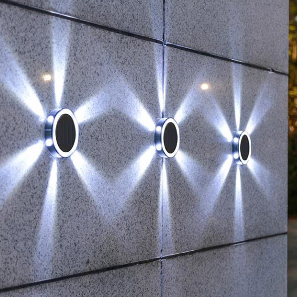 4Pcs Solar Ground Lights Outdoor Bright In-Ground Landscape Lighting Pathway Lawn Patio Yard Deck Decor White Light