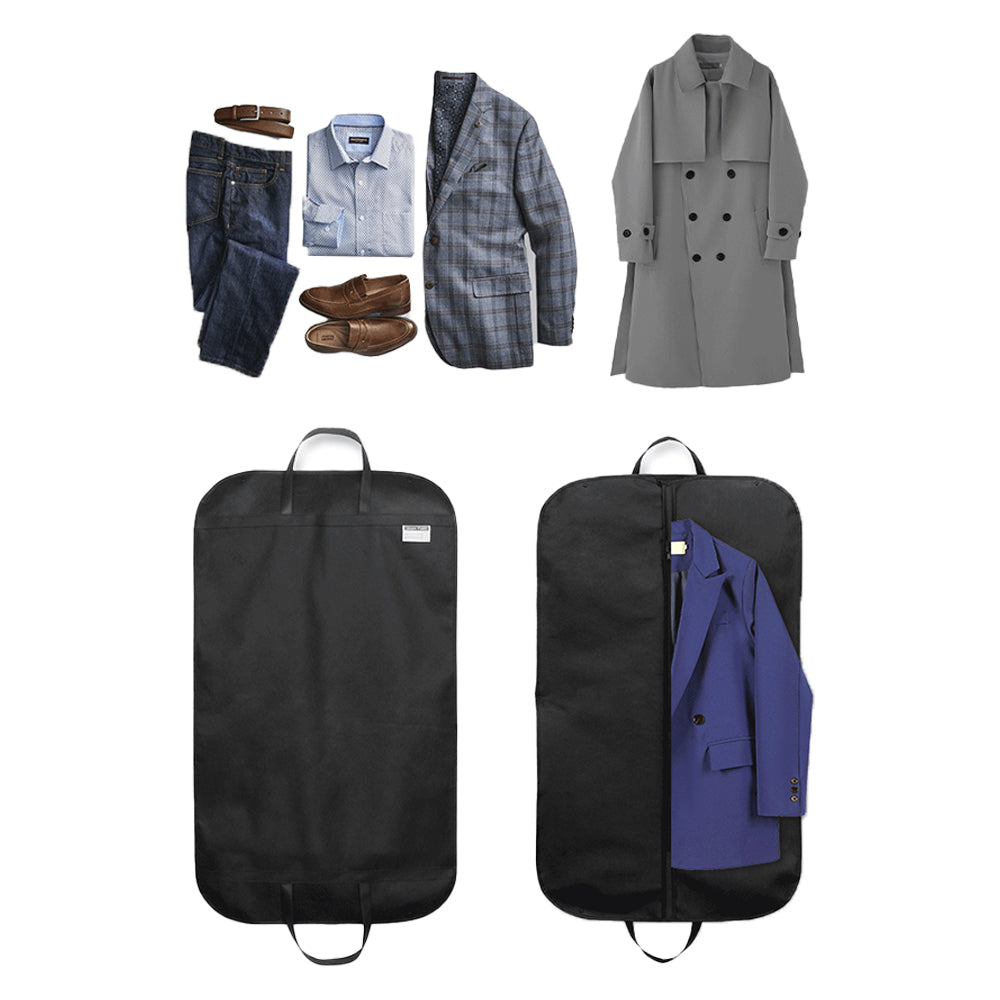 2Pcs Travel Garment Bag Suit Cover Carrier Bag with Handles