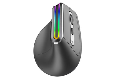2Pcs Ergonomic Vertical Mouse 2.4G RGB Wireless Optical Mouse for Computer PC