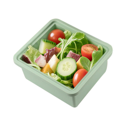 2Pcs Silicone Freezer Trays with Lid Soup Freezer Container Microwave Dishwasher Safe-Green