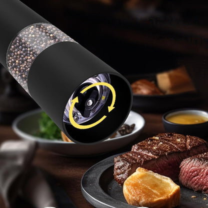 2PCS Electric Pepper Grinders ââ‚?LED Light & Adjustable Coarseness