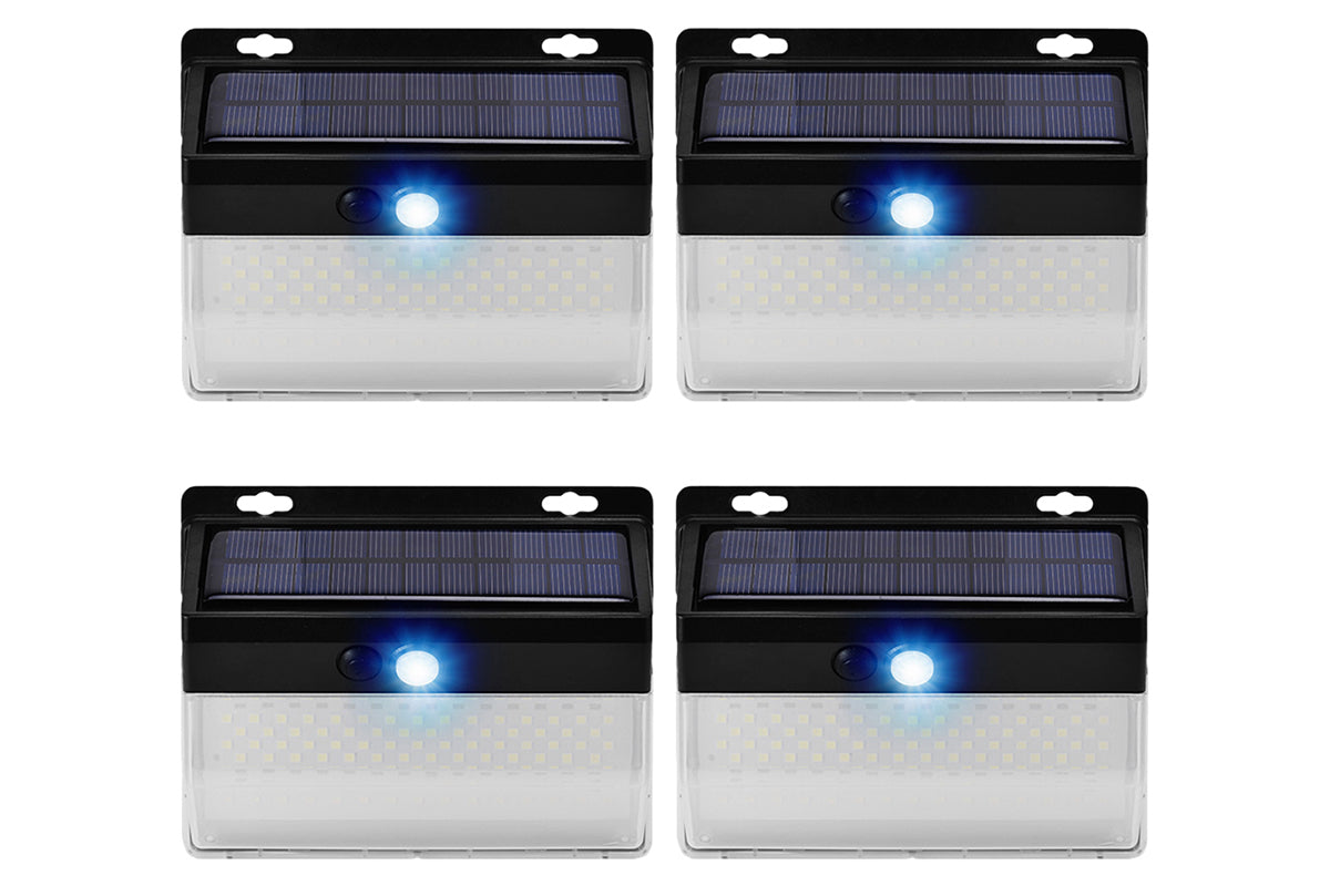 4Pcs LED Solar Motion Sensor Outdoor Security Wall Lamp