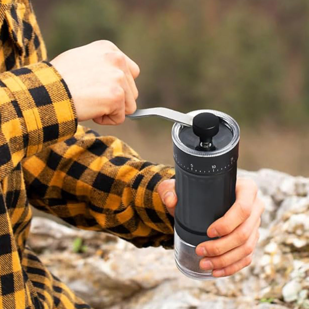 Mini Manual Coffee Grinder with 40 Adjustable Settings Portable Hand Coffee Bean Mill for Camping Office
