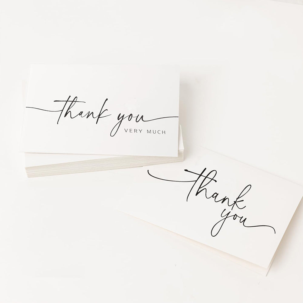 40 Thank You Cards with 40 Envelopes and 42 Stickers