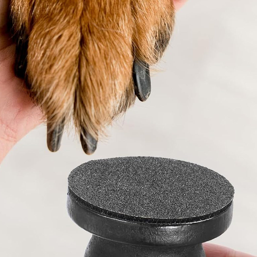 Pet Nail File Board with 6 Sheets Replacement Sandpaper for Cats Dogs-Black