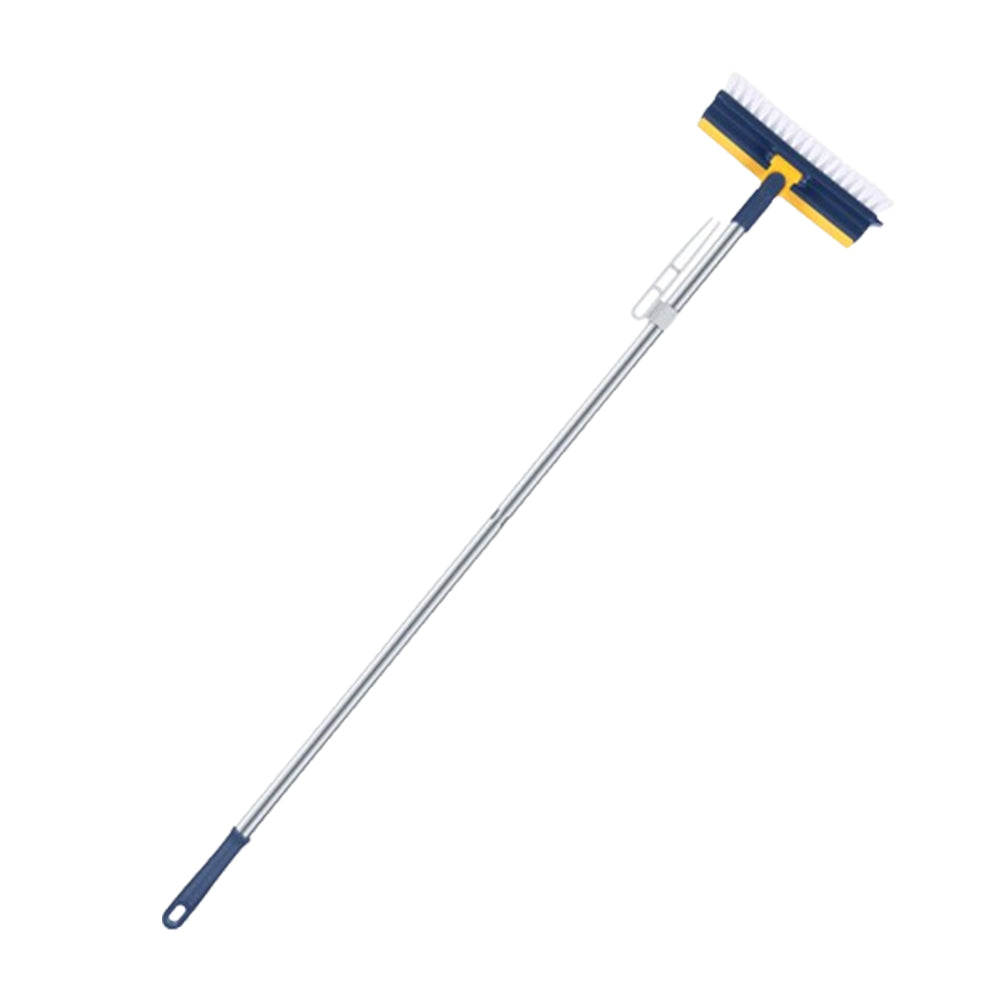 3-in-1 Multifunctional Scrape Cleaning Brush Rotating Corner Floor Scrub Brush with Long Handle Blue