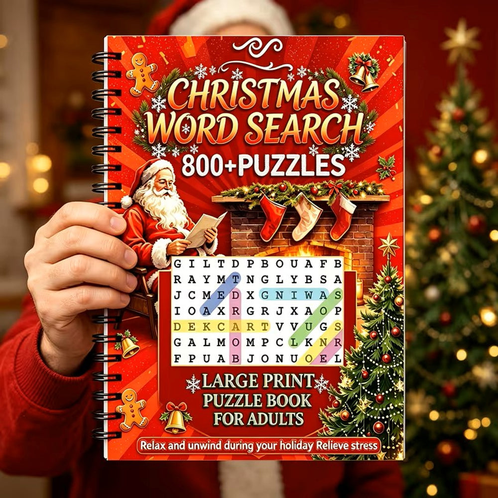 Christmas Word Search Puzzle Book 800+ Puzzles Spiral Bound Book