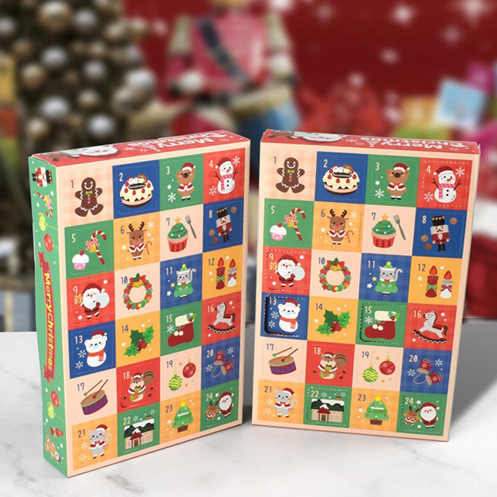 5Pcs Empty Christmas Advent Calendar Boxes to Fill 24 Days Countdown Calendar for Xmas Goody Ornaments