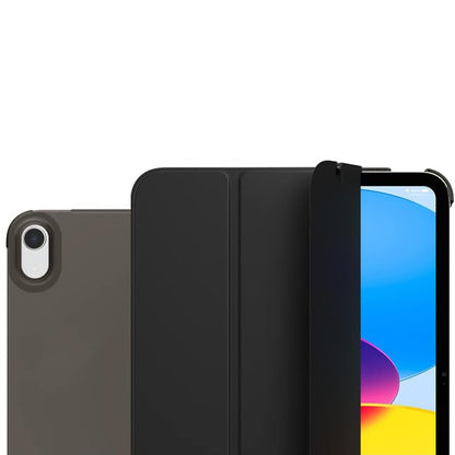 Compatible Case for iPad 10th 11th Gen A16 Tri-Fold Smart Cover Auto Wake Sleep-Black