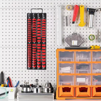 80Pcs Set Socket Organizer Tray Portable Multi-Size Socket Holder Red