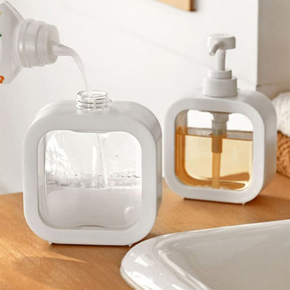 2Pcs Soap Dispenser 300/500ML Clear Empty Pump Lotion Bottles Portable Soap Dispensers Pressing Refillable Liquid Container