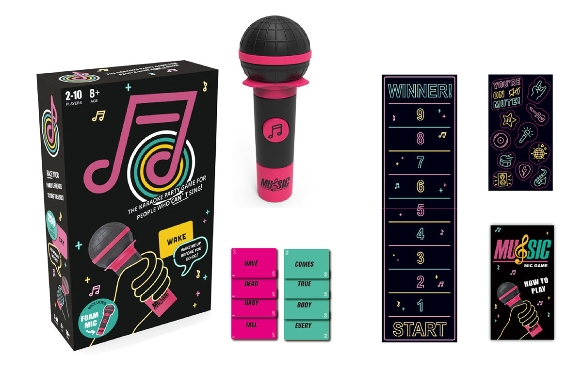 Microphone Karaoke Party Game Card Set for Adults Family Board Game