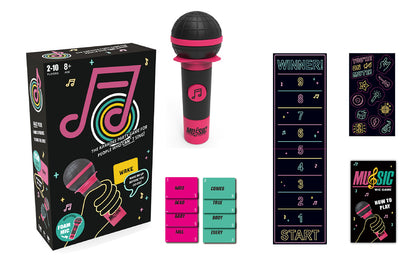 Microphone Karaoke Party Game Card Set for Adults Family Board Game