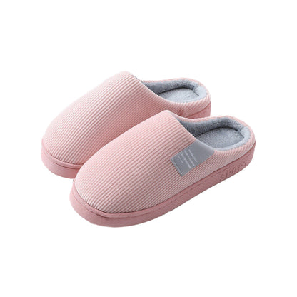 Unisex Winter Slipper Warm Plush Lined Anti-Slip Home Indoor Slippers Slides Pink