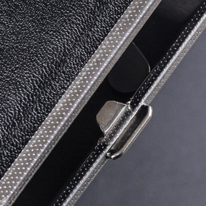Portable PU Leather Cigarette Case Fashion Design Holds 20 Cigarettes-Black