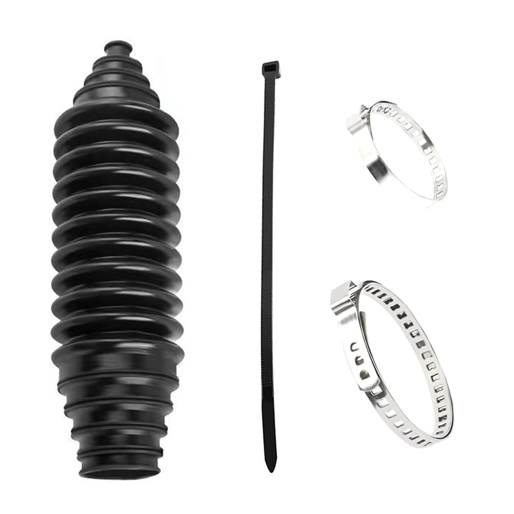 12 Pcs Universal Steering Rack Boot Kit Tie Rod Dust Cover with Clips and Cable Ties