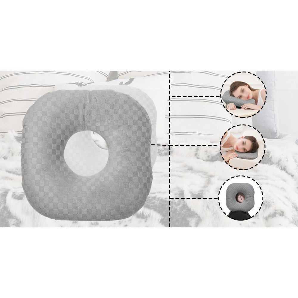 Ear Piercing Pillow for Side Sleepers with an Ear Hole for CNH and Ear Pain