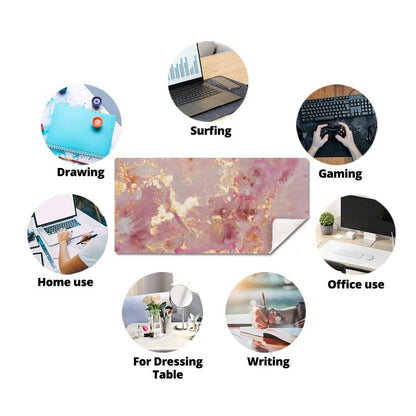 Large Mouse Pad Desk Mat for Desktop Protector Writing Pad for School Office-pink