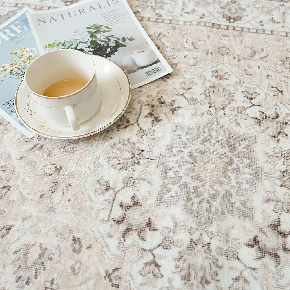 Persian Runner Rug for Hallway-Beige