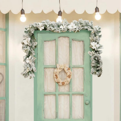 Christmas Rattan Garland LED Light Up Garland for Indoor Outdoor Garden Gate Home Decorations-Gold