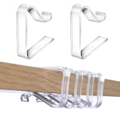 24 Pack Clear Plastic Tablecloth Clips for Tables