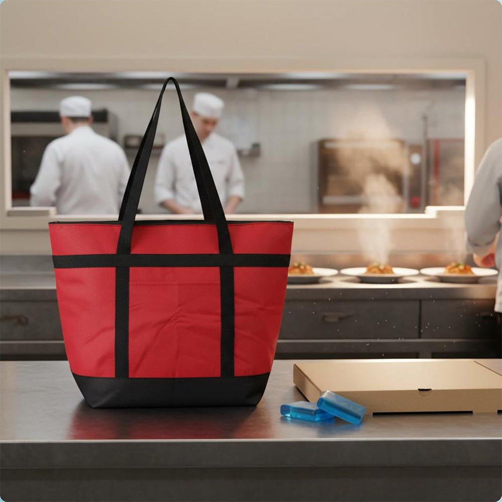 Insulated Lunch Bag Large 39L Thermal Cooler Tote-Red