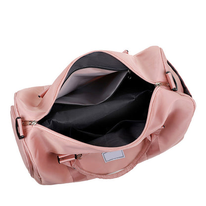 30L Gym Duffel Bag Waterproof with Shoe Compartment for Weekend Trips Pink