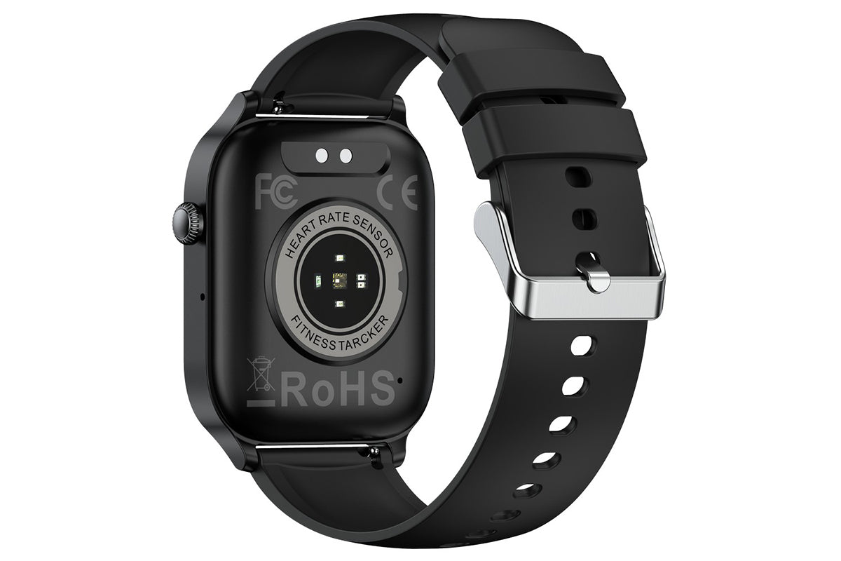 Smart Watch 1.85-Inch Fitness Watch with Heart Rate Sleep Monitor Blood Oxygen Blood Pressure Activity Tracker-Black