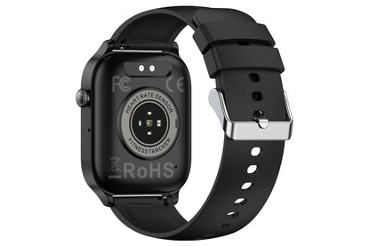 Smart Watch 1.85-Inch Fitness Watch with Heart Rate Sleep Monitor Blood Oxygen Blood Pressure Activity Tracker-Black