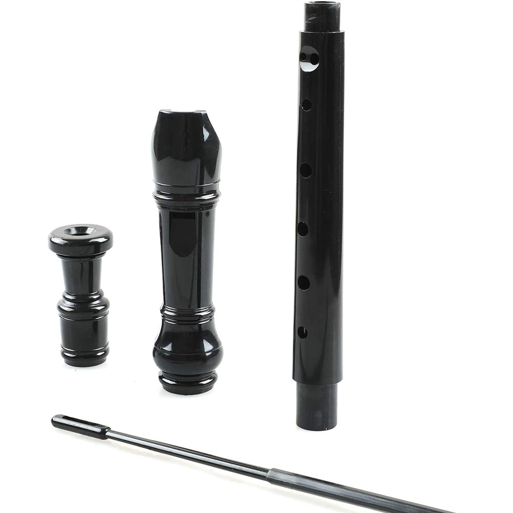 ABS 8-Hole Descant Soprano Recorder for Beginners -Black