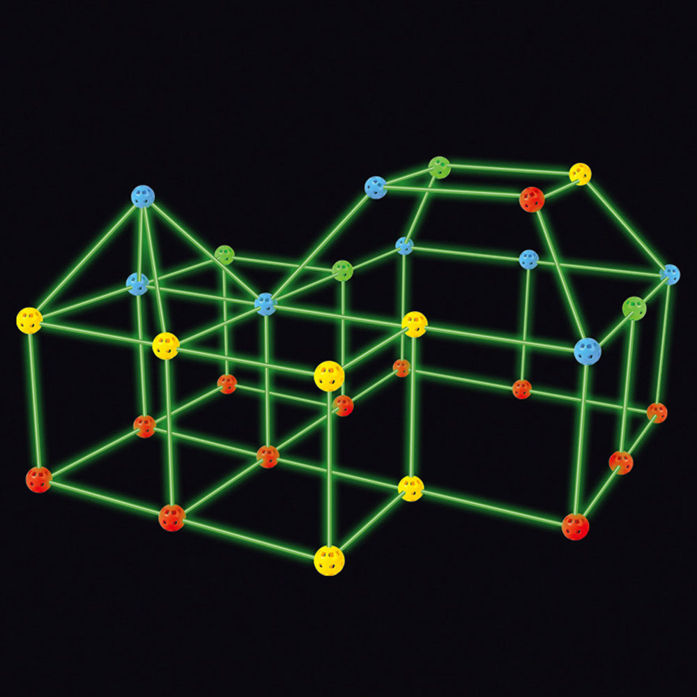 175Pcs Set DIY Kids Tent Fort Building Toys Glow in the Dark Build Educational Learning Toy