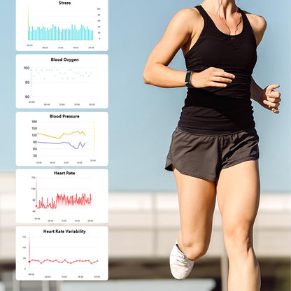 Screenless Fitness Tracker with 2 Straps Waterproof Smart Watch - Black