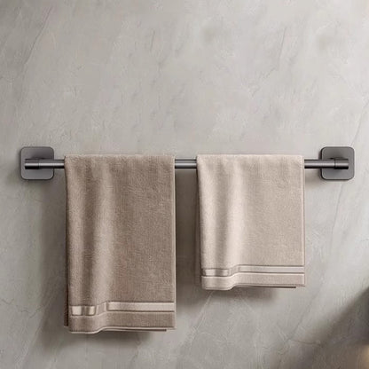 2Pcs 60cm Self-Adhesive Towel Holder Hand Towel Rack No Drilling Robe Hooks Towel Rail